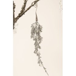 La Vida Dekorationsranke m. glitter og perler i slv eller guld str. H26 cm